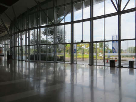 TANGERANG, INDONESIA - April 9, 2018: Interior of Indonesia Convention Exhibition (ICE) BSD City.のeditorial素材
