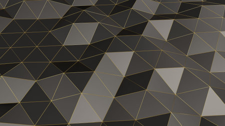 abstract background of black triangles 3d render