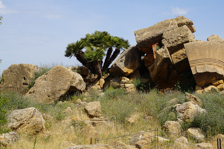 Agrigento, Sicily, Valley of the Templesの写真素材