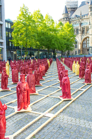 Emperor Charles of small figures on the Katschhofのeditorial素材