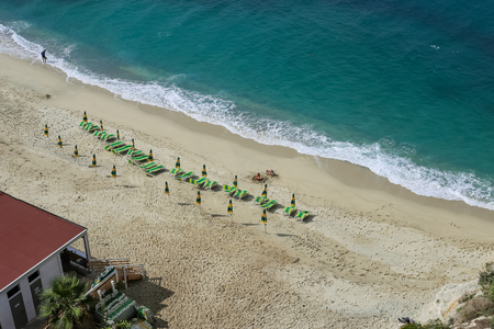 Views of the coast of the Italian city of Tropeaの写真素材