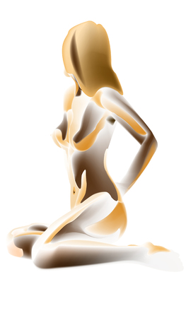 woman isolated on a white backgroundのイラスト素材