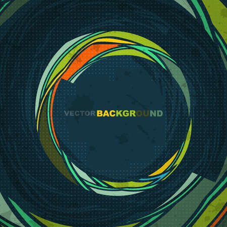 Colour circle form on dark background. Abstract background.のイラスト素材