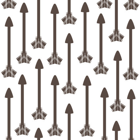 Arrows on a white background. Seamless pattern.のイラスト素材