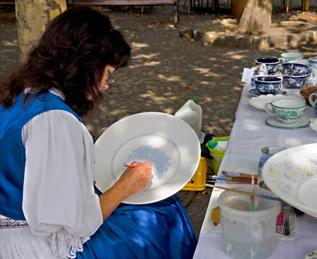 Painting ceramicsのeditorial素材