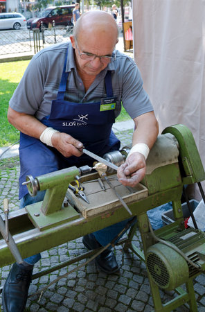 The working-out of cast brass bellsのeditorial素材