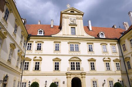 Valtice, the courtyard of renaissance castle, former prisonのeditorial素材