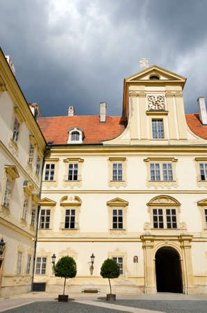 Valtice, the courtyard of renaissance castle, former prisonのeditorial素材