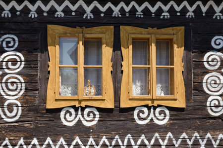 The ornaments from Cicmany, and Slovak folk patternの写真素材