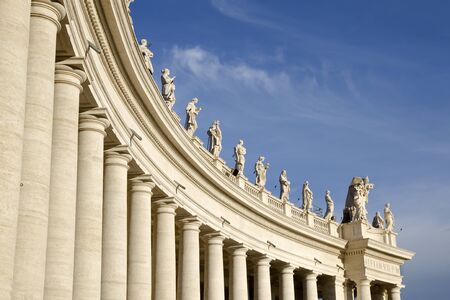 The Berninis the Colonnades at Saint Peters Squareの写真素材