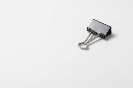 isolated paper clip on white backgroundの写真素材