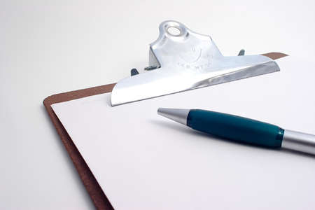 Clipboard with penの写真素材