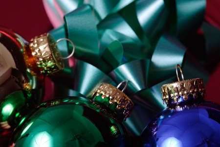 Close up of Christmas ornamentsの写真素材