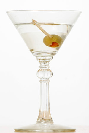 Isolate Martini with oliveの写真素材