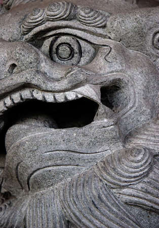 chinese sculpture up closeの写真素材
