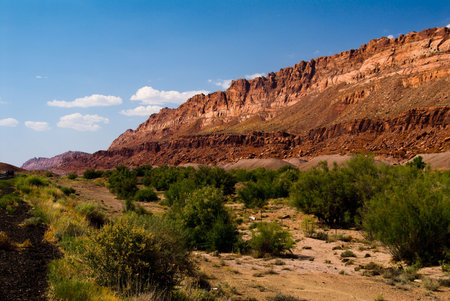 Scenic view of mountains in Utahの写真素材