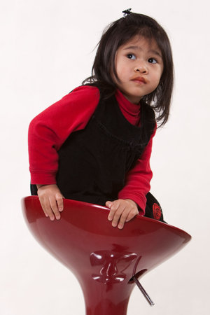 Cute adorable 2-year old toddler girlの写真素材