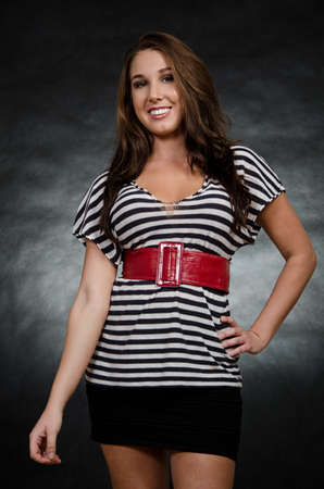 Attractive beautiful brunette womanの写真素材