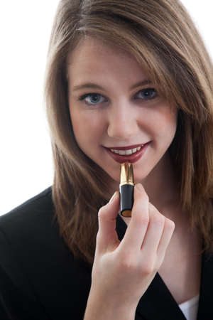 Pretty brunette caucasian american businesswomanの写真素材