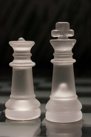 Chess pieces showing concept of family and teamworkの写真素材
