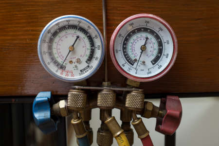 Handyman repairman HVAC toolsの写真素材