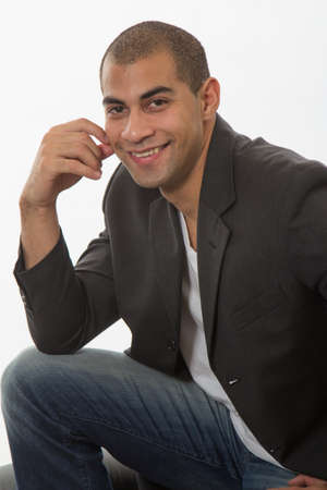 Handsome hispanic hunk businessmanの写真素材