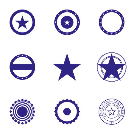 Star Stamp Icon Setのイラスト素材