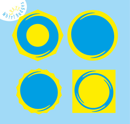 Crazy Whirl Badgesのイラスト素材