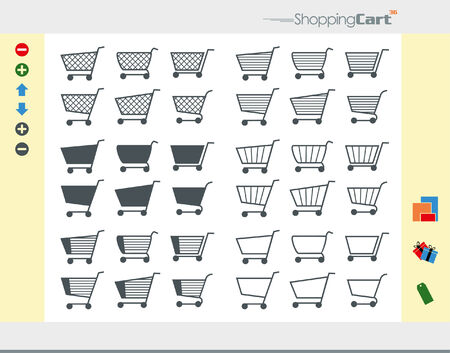 Shopping cart Icon Setのイラスト素材