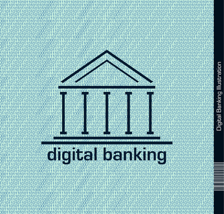 Digital Banking Illustrationのイラスト素材