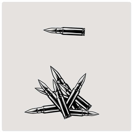 vector caliber bulletのイラスト素材