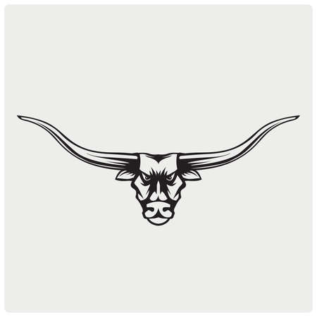 Bull Head Vector Illustrationのイラスト素材