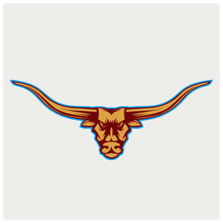 Bull Head Vector Illustrationのイラスト素材