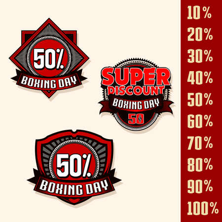 Happy Boxing Day sale. Vector royalty free stock illustration for greeting card, promotion, poster and banner websiteのイラスト素材