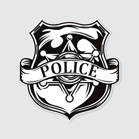 police badge symbol. vector illustration.のイラスト素材