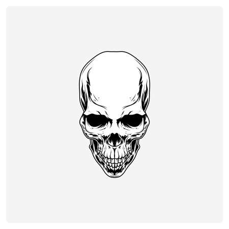 The image of the skull. Vector illustration.のイラスト素材