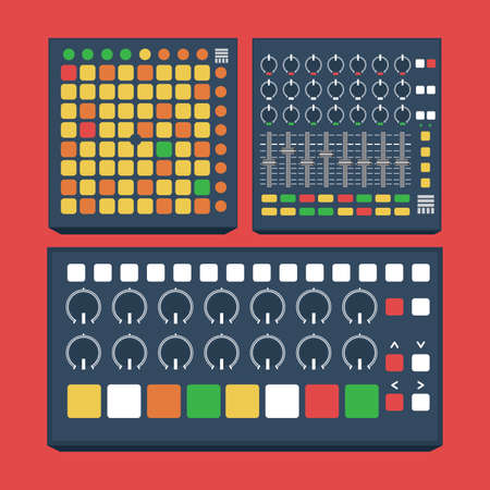 Flat Design Midi Controllerのイラスト素材