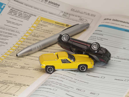 Car accident and insuranceの写真素材