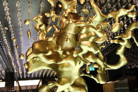 A sculpture inside wine pavilion at Expo 2015 in Milanのeditorial素材