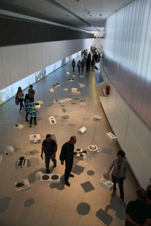 Inside view of Brasilian pavilion at Expo 2015 in Milan Italyのeditorial素材
