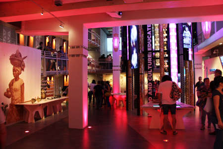 Inside view of Angola pavilion at Expo 2015 in Milan Italyのeditorial素材