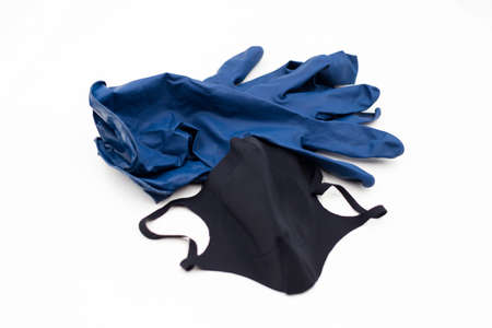 surgical mask and gloves Covid 19の写真素材