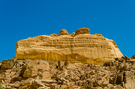 high mountains against the blue skyの写真素材