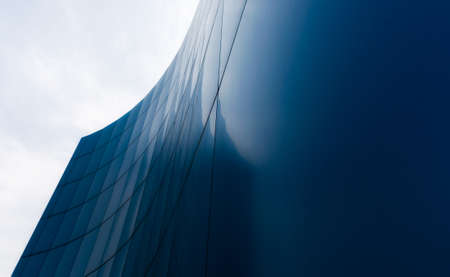 blue wall business buildings architectural background pattern abstractの写真素材