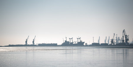 empty abandoned seaport war in ukraine with russia