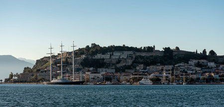 yacht near the shore in the Aegean Sea Athens Greece