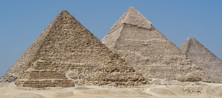 ancient pyramid in the desert in luxor egypt