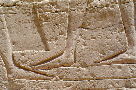antique hieroglyphs on stone wall in egypt background pattern texture close up