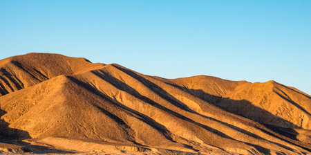 Egypt landscape mountains in the desert and cloudless sky