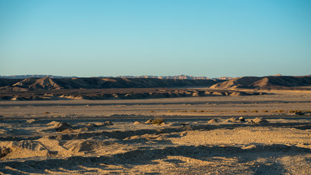 Egypt landscape mountains in the desert and cloudless skyの写真素材